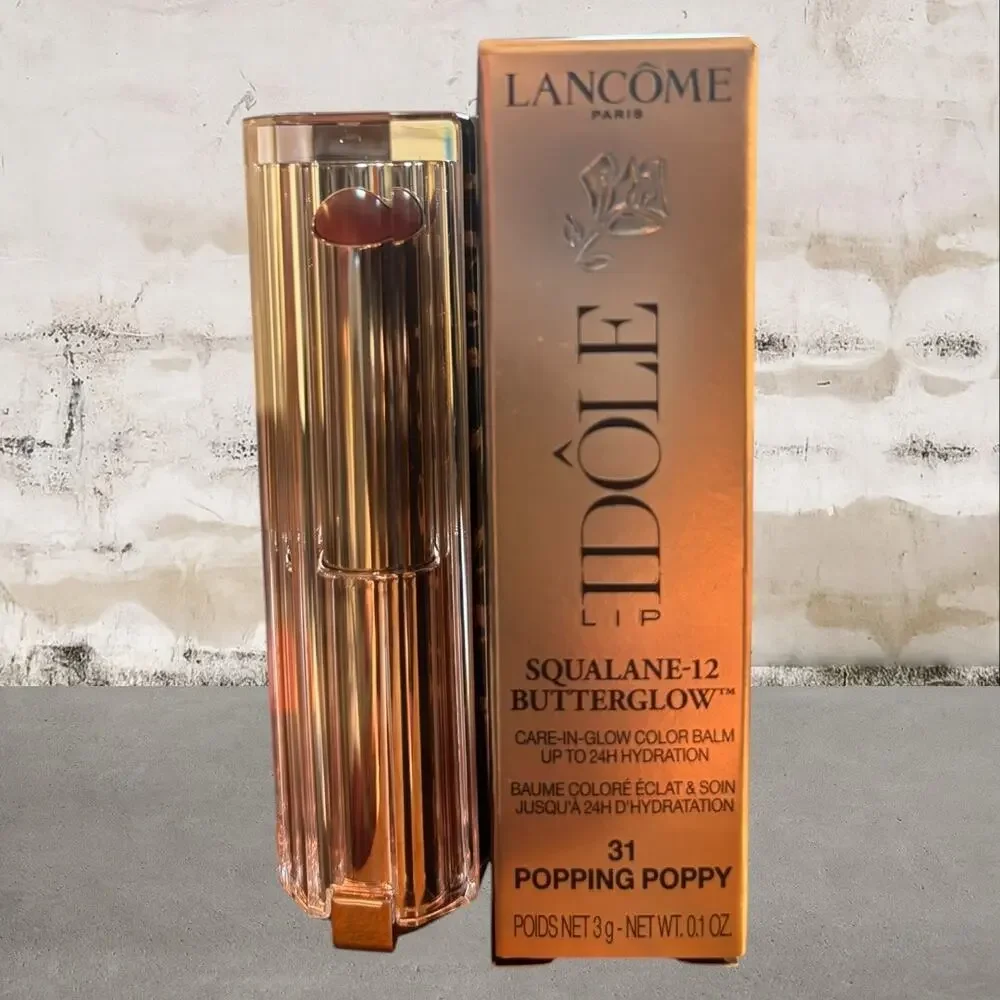 Lancome Lip Idôle Squalane-12 Butterglow Hydrating Lip Balm in Popping Poppy NIB